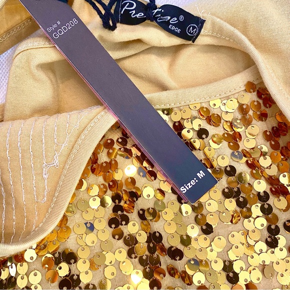 Gold Sequin Short Party Bodycon Dress•Size M - Picture 11 of 11